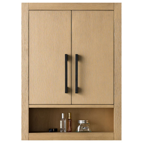 24 "Wall Mounted Bath Storage Cabinet, Soft Close Doors