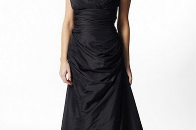 Sublime Ruching Natural Black Cheap Petite Mother of the Bride Dress UK