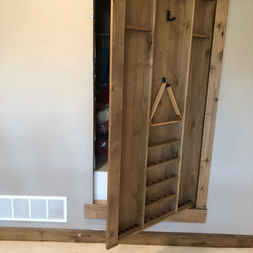 Hidden Door Pool Cue Rack