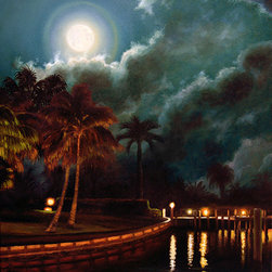 Village Moon - Paintings