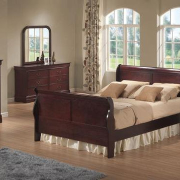 CHERRY LOUIS PHILIPPE 5 PC QUEEN BEDROOM 5933