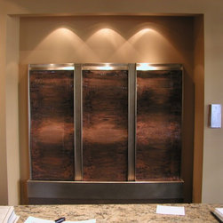 Stainless Steel and Copper Wall Waterfall - Home Decor