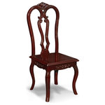 China Furniture and Arts - Dark Cherry Rosewood Swan Oriental Side Chair - Made of solid rosewood, our side chair is exquisitely hand-carved in an elegant swan design. Use as a dining chair or place a pair in a special spot in your living room. Hand-applied dark cherry finish and constructed using traditional joinery technique for long-lasting durability.