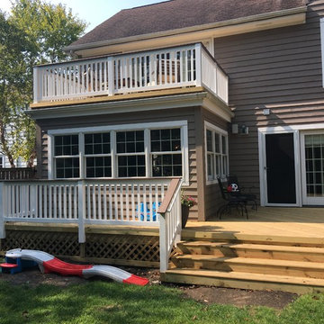 Multi Level Wood Deck Design by Highland Park, IL Deck Designer