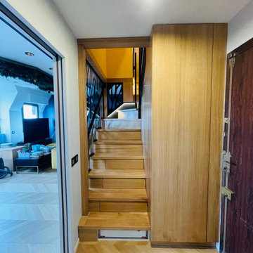 Conception et réalisation d'un escalier avec rangement encastré