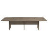 BBF 120"W Boat Shaped Engineered Wood Conference Table in Modern Hickory Brown