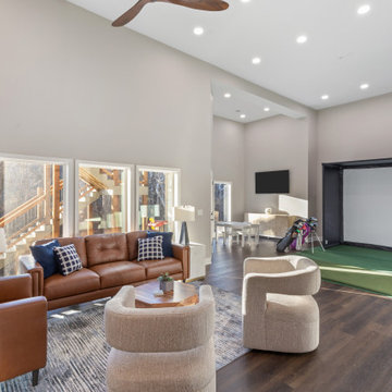 Urban Casual Modern Basement Finish Parkville, MO