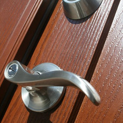 Brushed Nickel Door Handle & Deadbolt - Door Hardware
