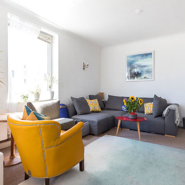 Light and bright open plan living room