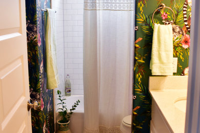Example of an eclectic bathroom design in Austin