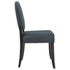 Modern Gray Button Dining Side Chair