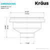 Kraus PST1 3-1/2" Kitchen Sink Strainer - White