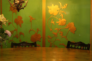 Gold Oriental Poppy Panels
