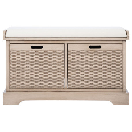 Cormac Two Drawer/Cushion Storage Bench Sand