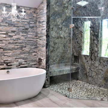 Steam Shower and Freestanding Tub Master Bath
