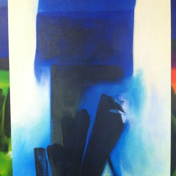 Blue Abstract Oil Painting I ArtisanMalaysia.com