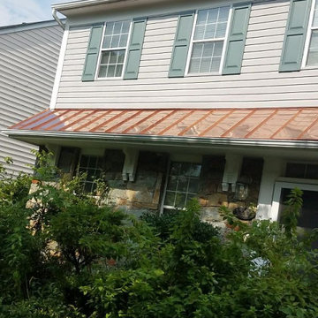 Standing seam copper roof
