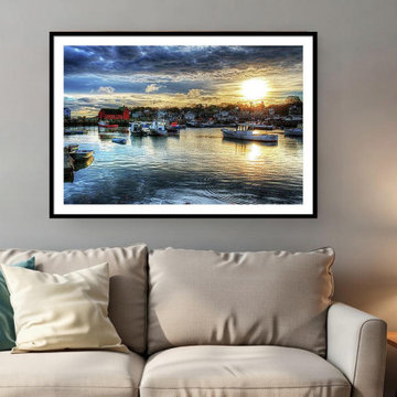 Rockport Harbor at Sunrise w/Motif #1