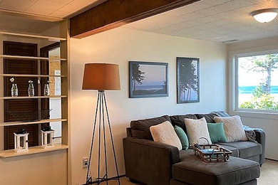 Inspiration for a coastal family room remodel in Seattle