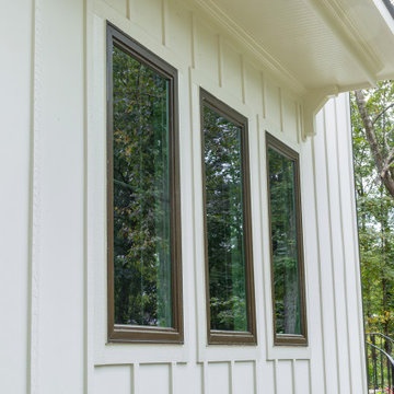 Exterior view looking at dining room windows