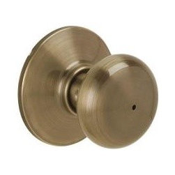 Plymouth Antique Brass Bed and Bath Knob - Door Hardware