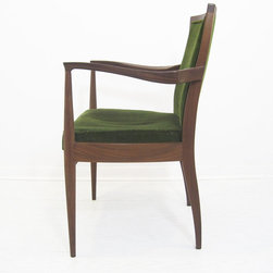 Mid-Century Green Velvet Side Chair - SOLD - Furniture