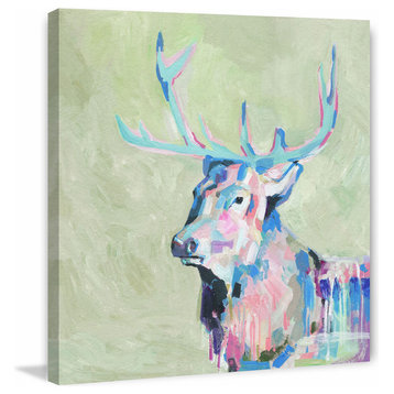 "Mystical Deer" Painting Print on Wrapped Canvas, 32"x32"