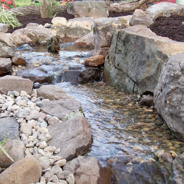 Lake Fed waterfalls and streams