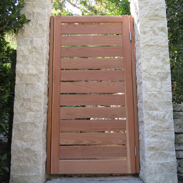Redwood Slat Gate