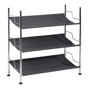 Honey Can Do 2 Tier Expandable Stackable Shoe Rack Chrome Contemporary Shoe Storage By Clickhere2shop