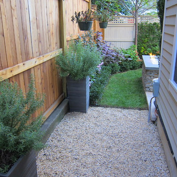 Patio, Bench, & Fire Feature at Alexandria Townhouse