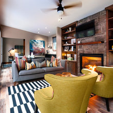 Bookcases for chimney side walls