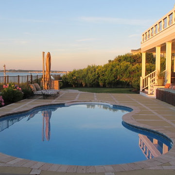 Hamptons Waterfront Backyard Pool