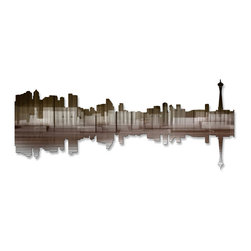 Seattle Reflection II Steel Wall Art - Wall Sculptures