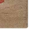 Hand Tufted Wool Area Rug Floral Camel