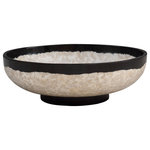 Uttermost - Uttermost Rastia Terrazzo Bowl - Inspired By Global Travels, This Bowl Features A Neutral Terrazzo Look With A Black Coral And Resin Mixed Rim.