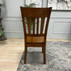 Adam Collection Pair of solid rubberwood dining chairs