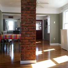 exposed brick chimneys