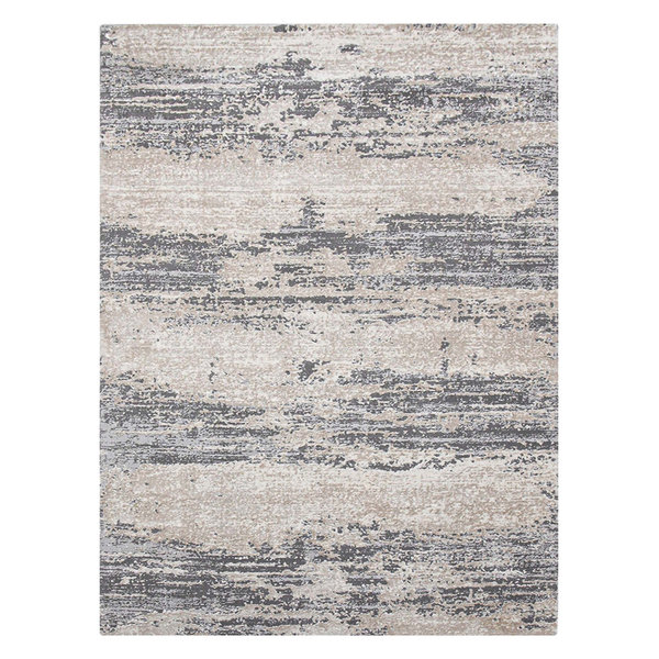 Sky Erin Gray/Blue Polyester Blend Area Rug