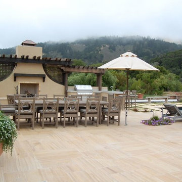 Stinson Beach Coastal Mediterranean Backyard Remodel