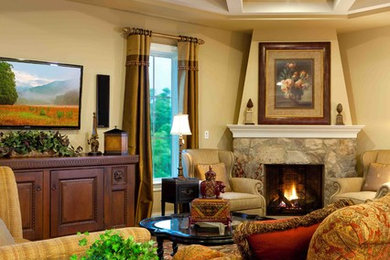 Living room - eclectic living room idea in Other