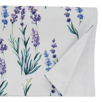 Table Runner With Lavender Design, 16"x90"