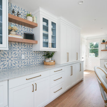 White Kitchen with Hints of Tranquill Blue