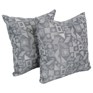 17" Jacquard Throw Pillows With Inserts, Set of 2, Nina Grayst