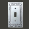 Victorian Switch Plate Single Toggle Chrome Solid Brass |