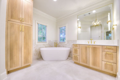 Inspiration for a transitional bathroom remodel in Atlanta
