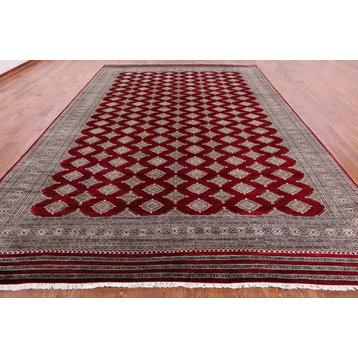 10' X 14' Silky Bokhara Hand Knotted Rug - Q3441