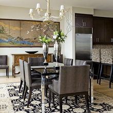 black dining room rug