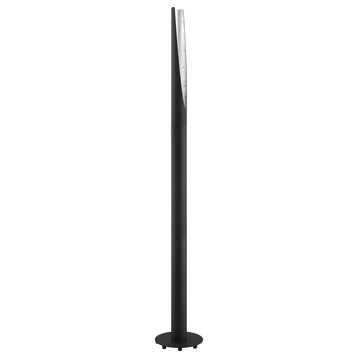 Eglo 203388A Barbotto 54" Tall Column Floor Lamps - Black / Silver