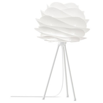 Carmina 21" H Table Lamp, White/White